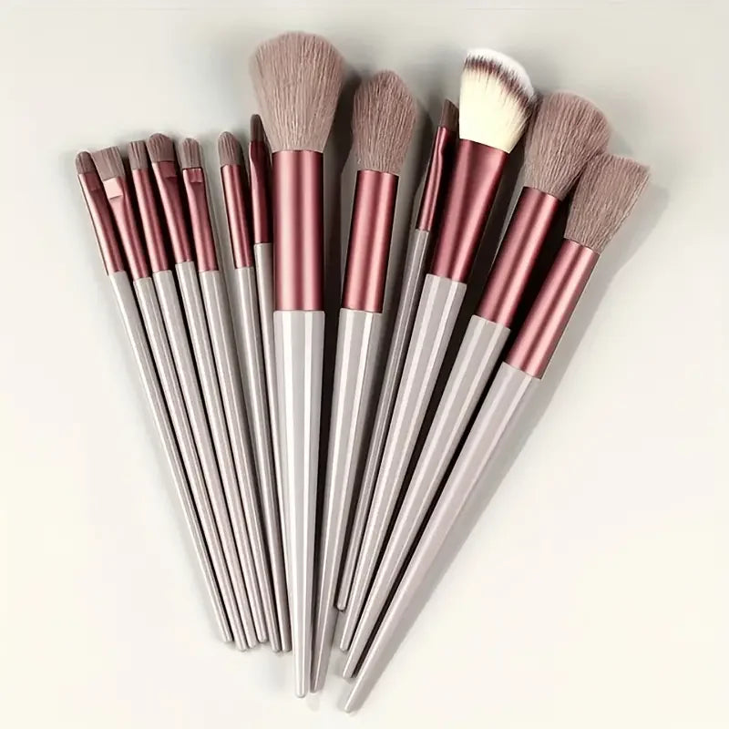 ZSRUNHUI 13-Piece Makeup Brush Set - Soft Fluffy Face & Eye Brushes for Foundation, Blush & Highlight