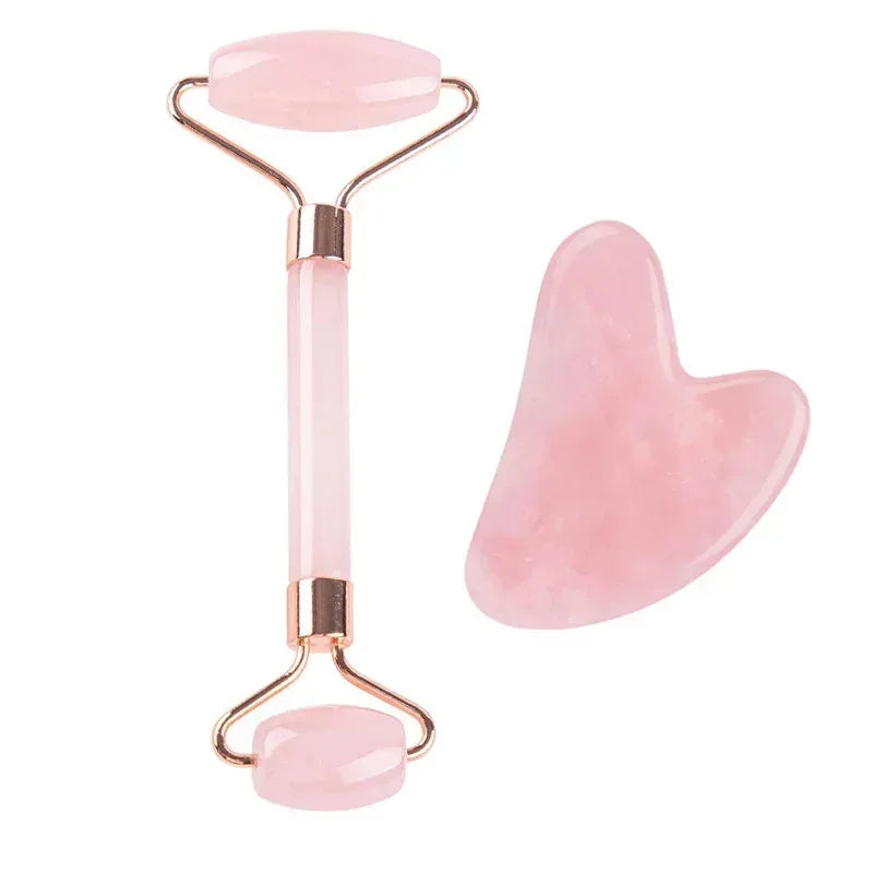 AYHle Natural Jade Roller & Gua Sha Set - Face Lifting, Acupoint Spa Massage Tool