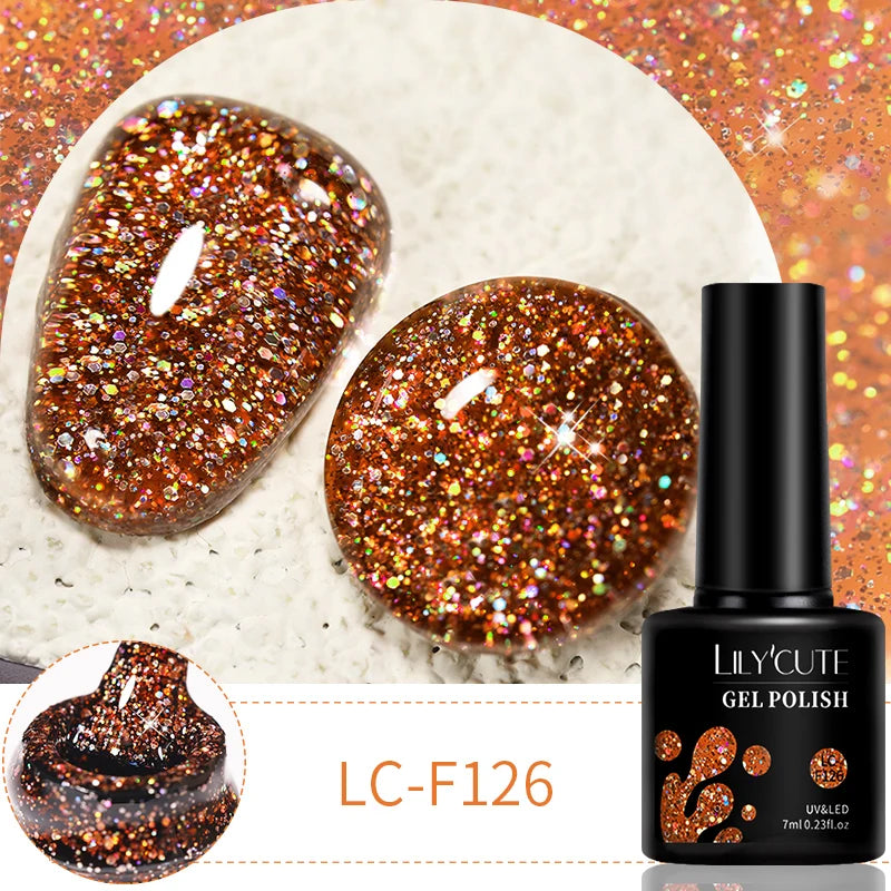 LILYCUTE 9D Cat Eye Magnetic Gel Polish 7ml - Iridescent UV/LED Soak-Off Nail Art