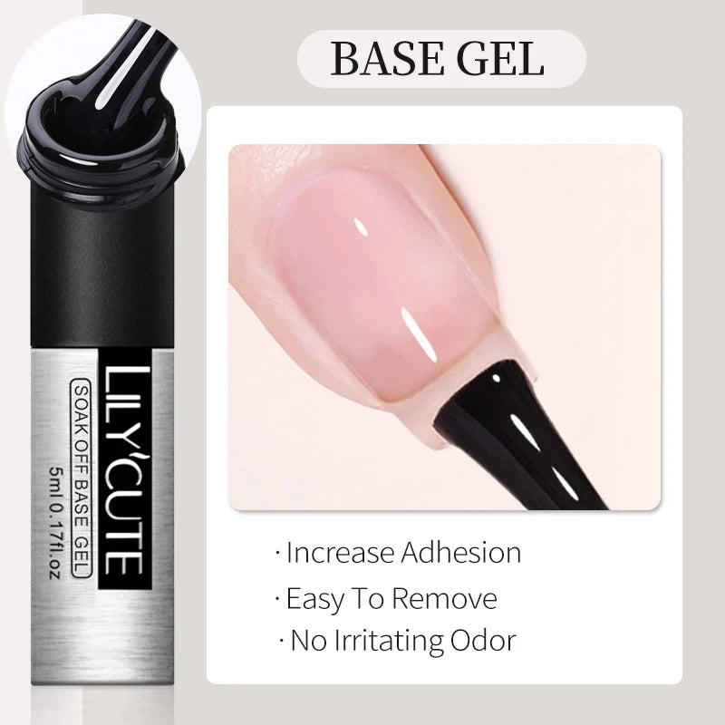 LILYCUTE 5ml Metallic Gold & Silver Mirror Liner Gel - Super Bright French Nail Art