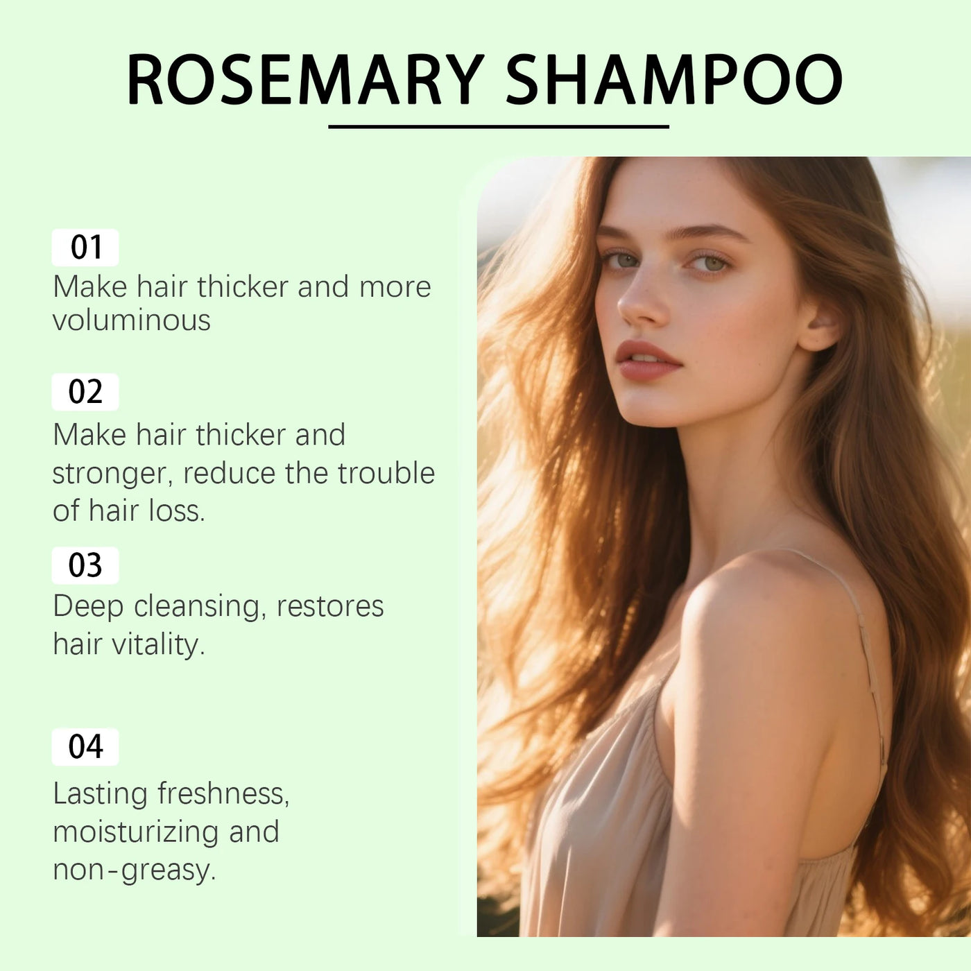 HOEGOA Rosemary Natural Shampoo - Hair Thickening, Anti-Loss & Deep Scalp Nourishment
