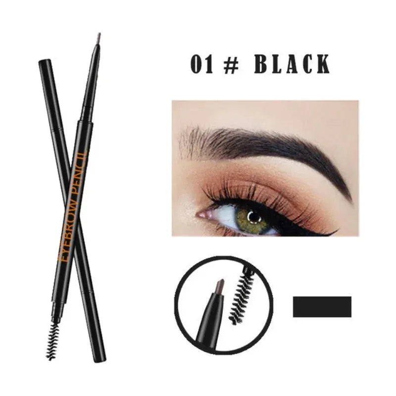 1.5mm Ultra-Fine Double-Head Eyebrow Pencil - Auto-Rotation Waterproof Natural