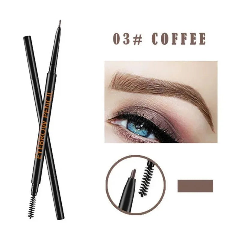 1.5mm Ultra-Fine Double-Head Eyebrow Pencil - Auto-Rotation Waterproof Natural