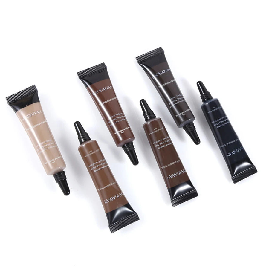 Handaiyan 10ml Tinted Eyebrow Cream Gel - Waterproof Natural, 6 Colors