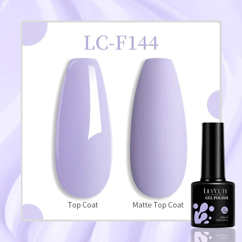 LILYCUTE 7ml Jelly Amber Dark Bloom Leopard Gel Polish - Semi-Permanent UV Nail Art