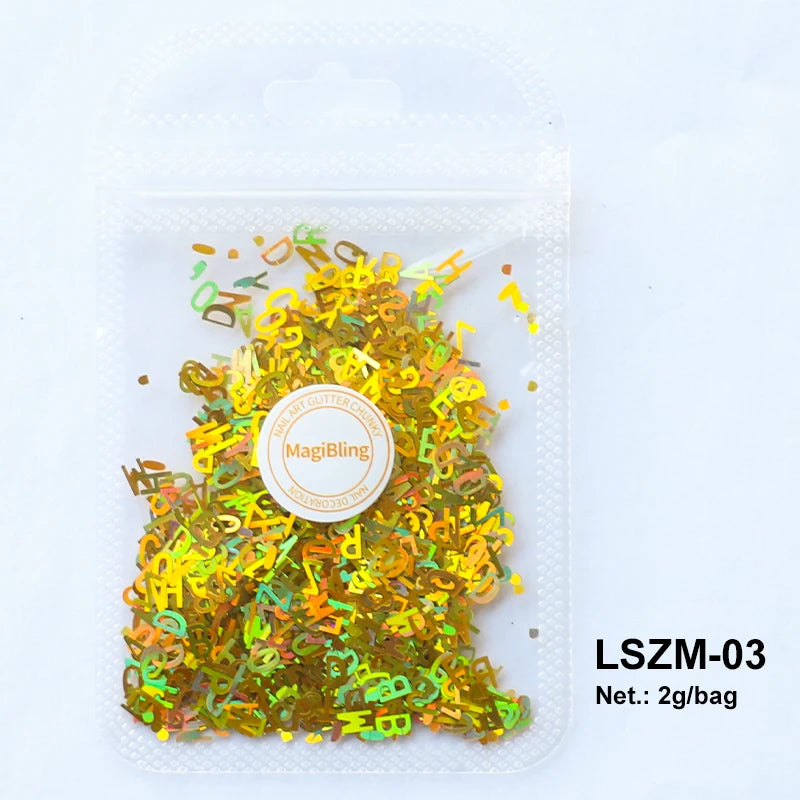 2g Holographic Nail Art Glitter Sequins - Laser Star Butterfly AB Paillette DIY Decorations