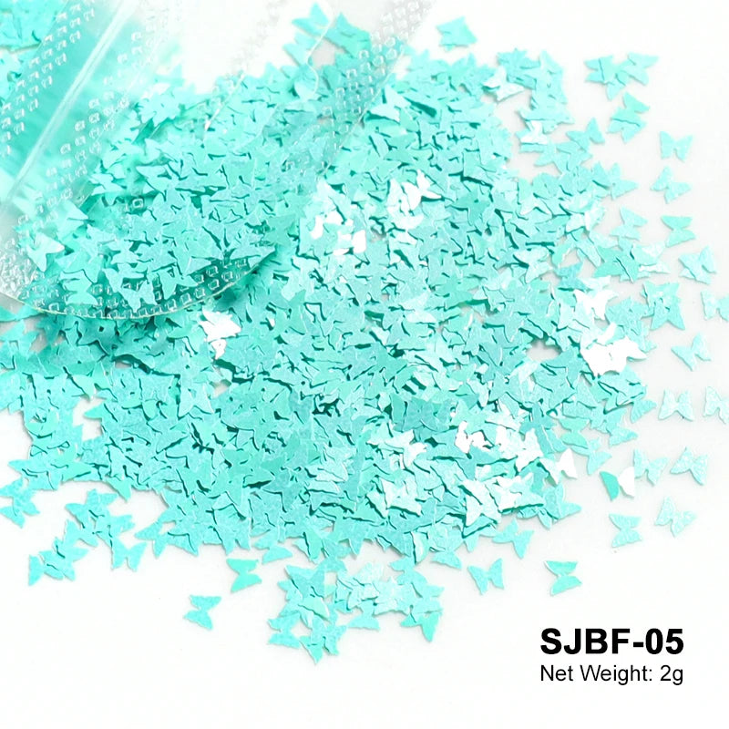 2g Holographic Nail Art Glitter Sequins - Laser Star Butterfly AB Paillette DIY Decorations