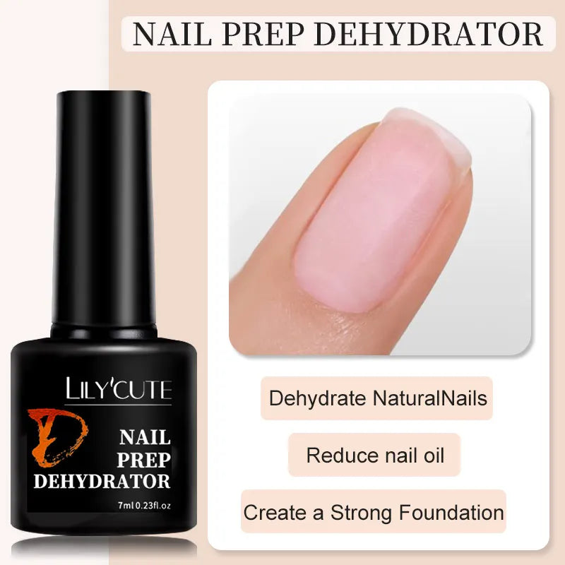 LILYCUTE 7ml No-Wipe Top Coat & UV Base Gel - Semi-Permanent Soak-Off Nail Manicure