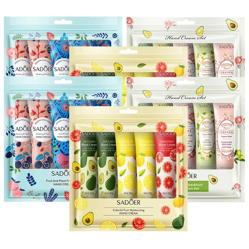 Images 15-Piece Avocado & Sakura Hand Cream Set - Moisturizing Repair Anti-Dry Nourishing
