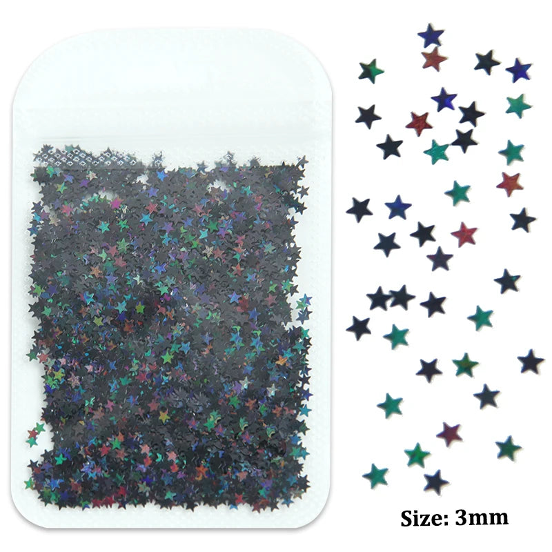 2g Holographic Nail Art Glitter Sequins - Laser Star Butterfly AB Paillette DIY Decorations