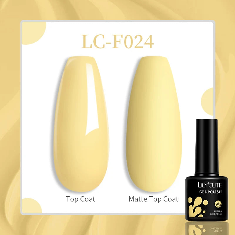 LILYCUTE 7ml Jelly Amber Dark Bloom Leopard Gel Polish - Semi-Permanent UV Nail Art