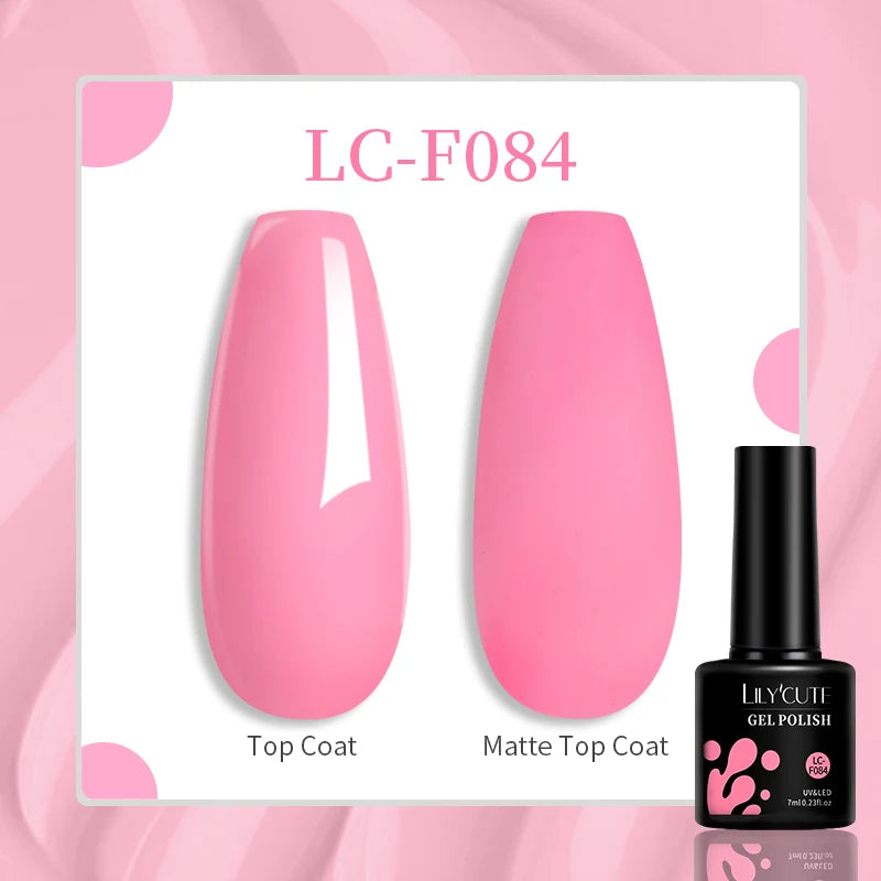 LILYCUTE 7ml Jelly Amber Dark Bloom Leopard Gel Polish - Semi-Permanent UV Nail Art