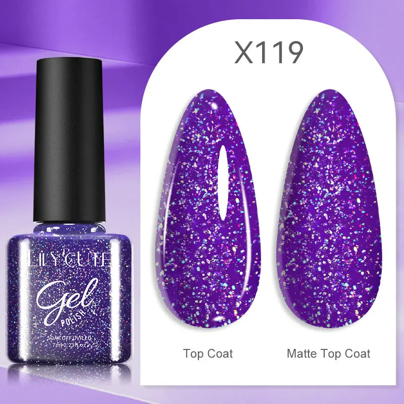 LILYCUTE 7ml Thermal Temperature-Changing Gel Nail Polish - Semi-Permanent UV Gel Art