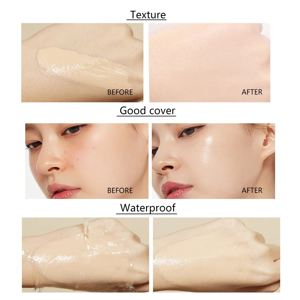 Natural Transparent Liquid Foundation - Flaw-Covering, No Powder Finish