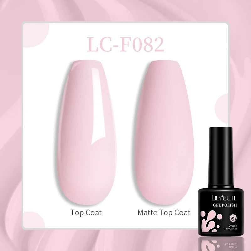 LILYCUTE 7ml Jelly Amber Dark Bloom Leopard Gel Polish - Semi-Permanent UV Nail Art