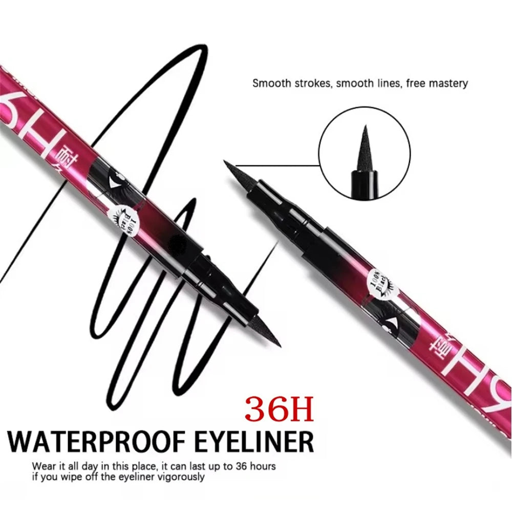 36H Black Liquid Eyeliner Pen - Waterproof, Quick-Dry, No-Bloom Long-Lasting