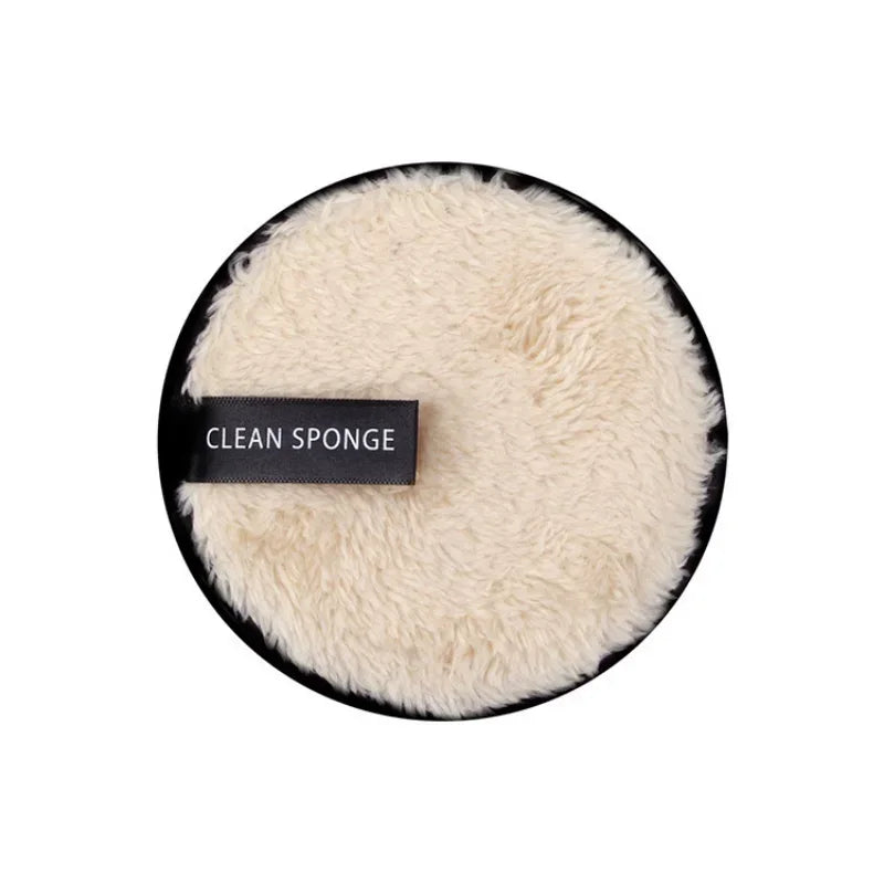 3-Piece Reusable Microfiber Makeup Remover Pads - Washable Cotton Cleansing Sponges