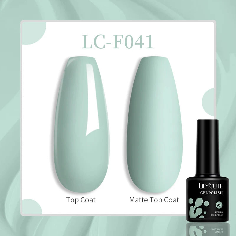 LILYCUTE 7ml Jelly Amber Dark Bloom Leopard Gel Polish - Semi-Permanent UV Nail Art