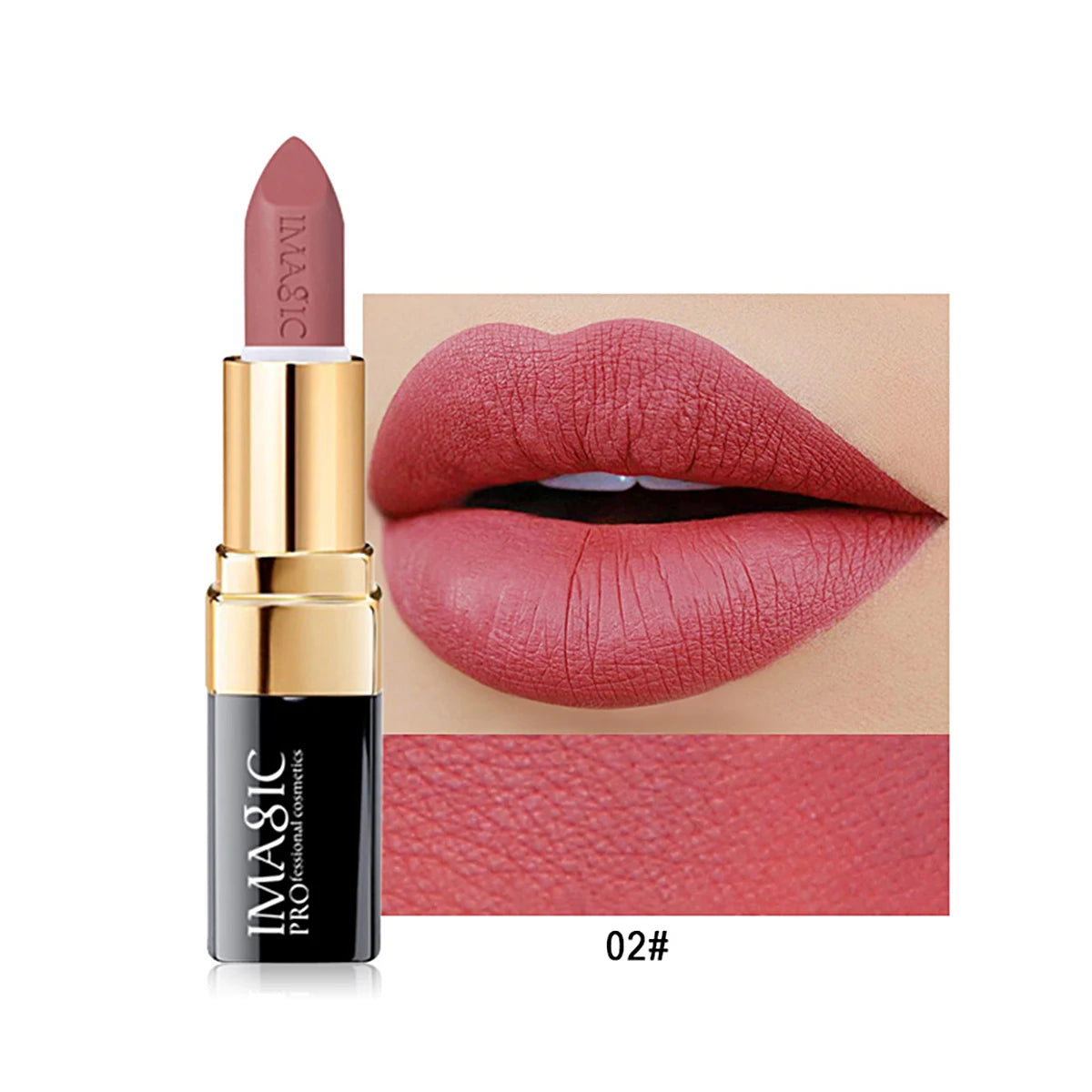 IMAGIC 12-Color Matte Velvet Lipstick Set - Waterproof Nude & Bold Shades