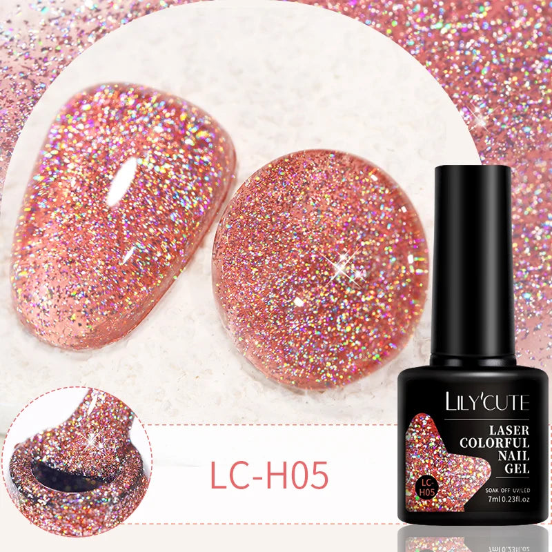 LILYCUTE 9D Cat Eye Magnetic Gel Polish 7ml - Iridescent UV/LED Soak-Off Nail Art