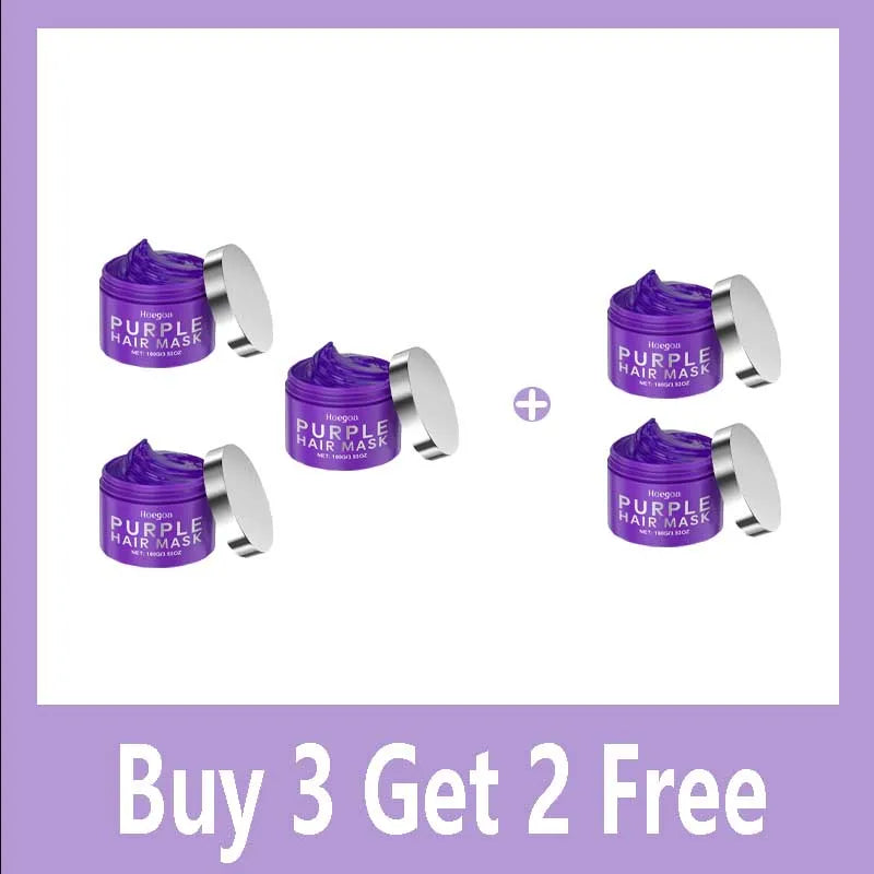 EELHOE Purple Keratin Hair Mask - Deep Repair for Damaged Frizzy Hair, Blonde & All Types