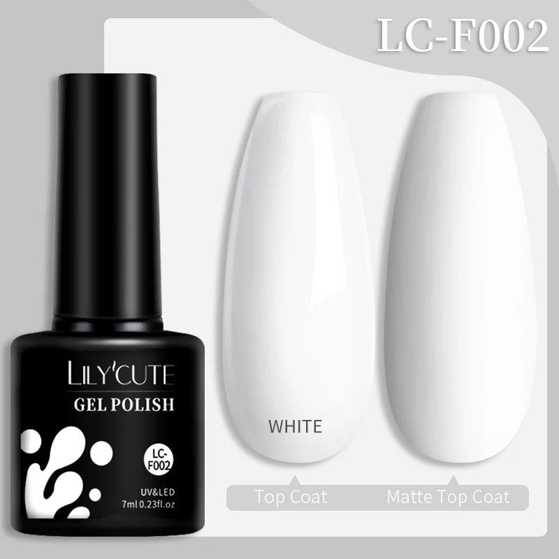 LILYCUTE 7ml Jelly Amber Dark Bloom Leopard Gel Polish - Semi-Permanent UV Nail Art