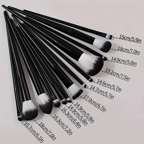 ZSRUNHUI 13-Piece Makeup Brush Set - Soft Fluffy Face & Eye Brushes for Foundation, Blush & Highlight