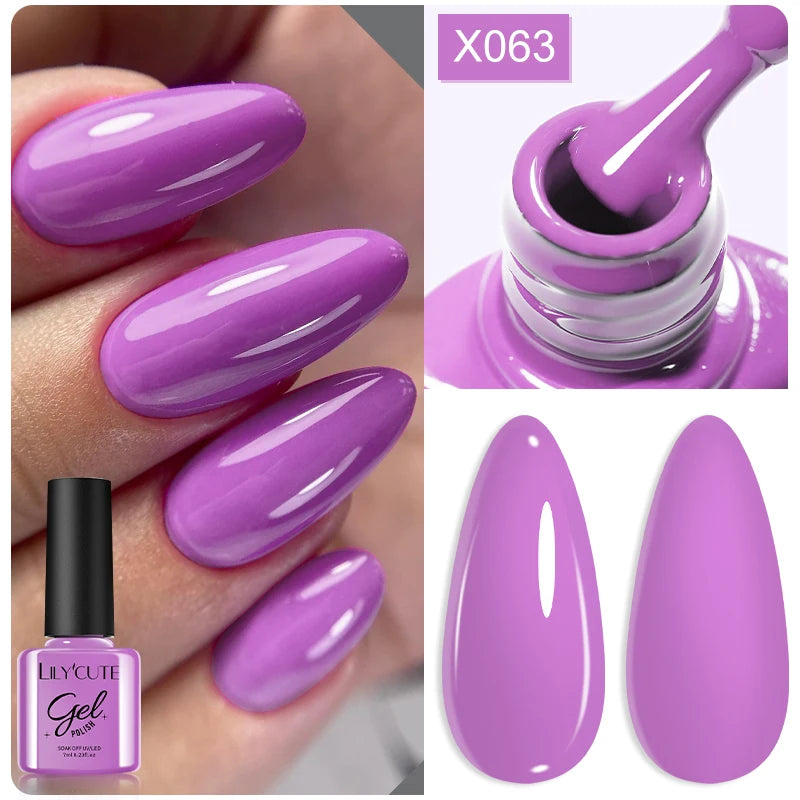 LILYCUTE 7ml Thermal Temperature-Changing Gel Nail Polish - Semi-Permanent UV Gel Art