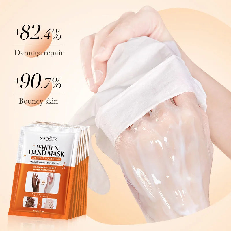 SADOER Niacinamide Hand Mask Gloves - Brightening, Moisturizing & Peeling Repair