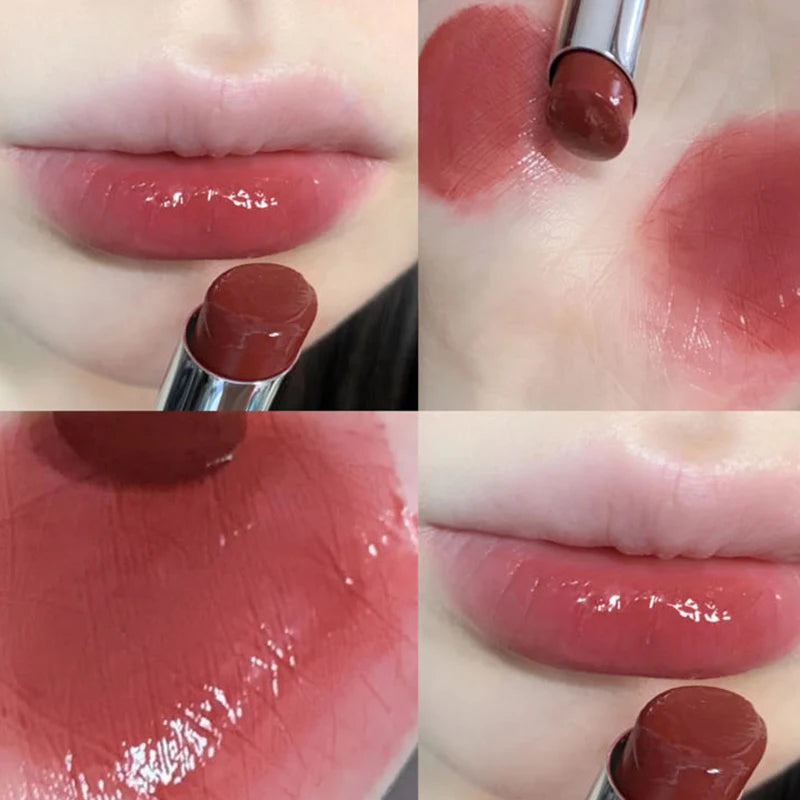 Mirror Glass Lip Tint - Punk Dark Red Juice Glaze, Water-Light Clear Liquid Liptint