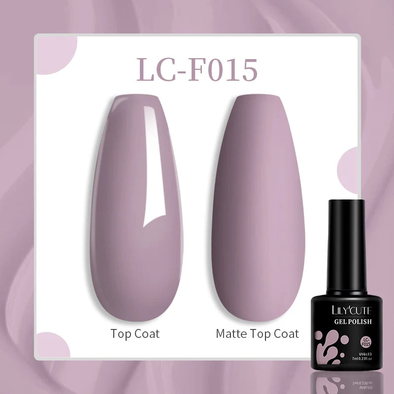 LILYCUTE 7ml Jelly Amber Dark Bloom Leopard Gel Polish - Semi-Permanent UV Nail Art