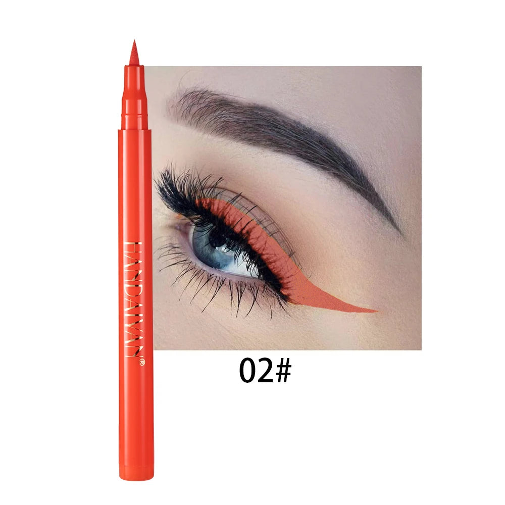 Rainbow Colorful Liquid Eyeliner Pen Set - Waterproof Matte, Long-Lasting