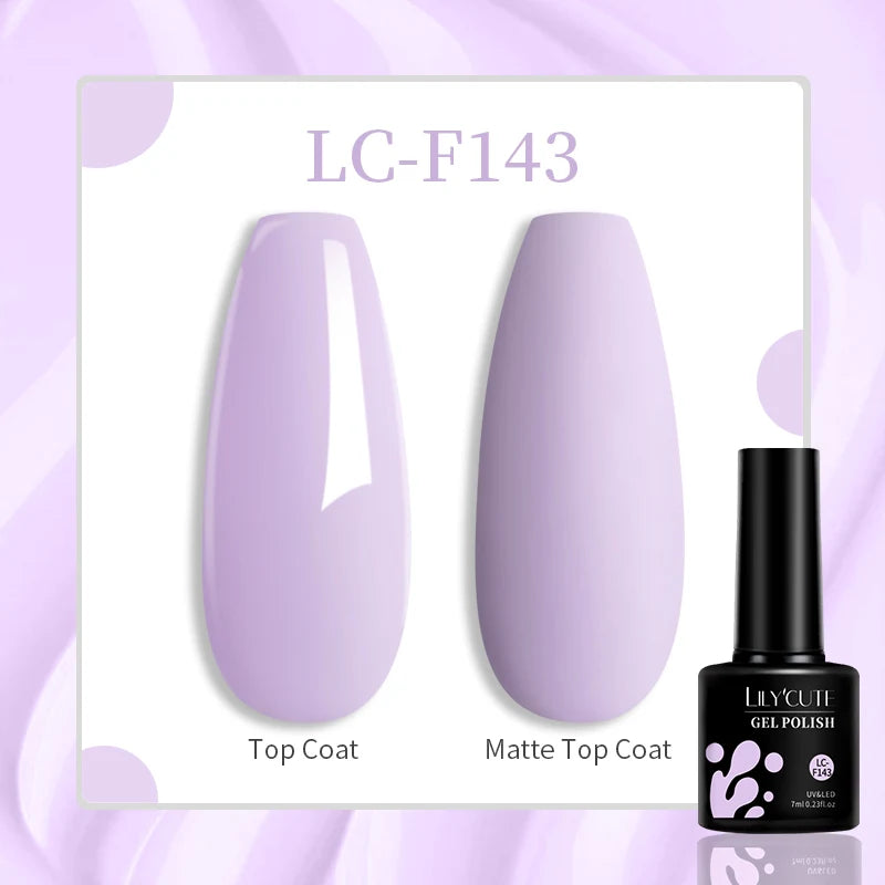 LILYCUTE 7ml Jelly Amber Dark Bloom Leopard Gel Polish - Semi-Permanent UV Nail Art