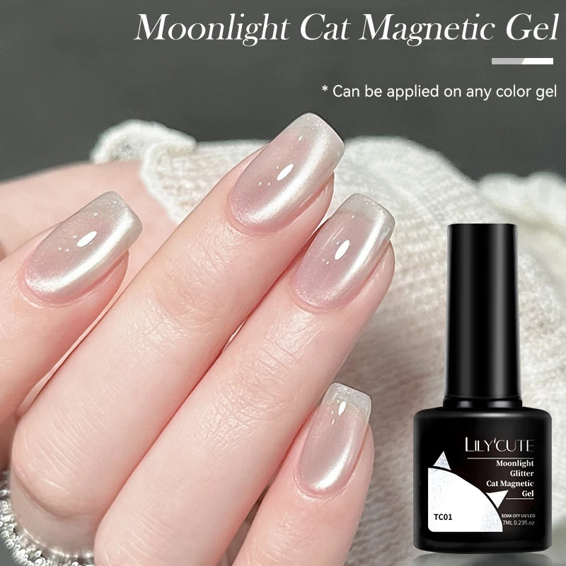 LILYCUTE 9D Cat Eye Magnetic Gel Polish 7ml - Iridescent UV/LED Soak-Off Nail Art