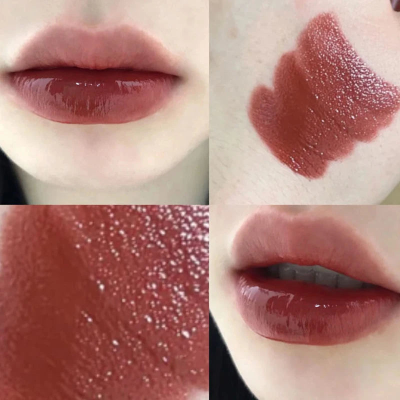 Mirror Glass Lip Tint - Punk Dark Red Juice Glaze, Water-Light Clear Liquid Liptint