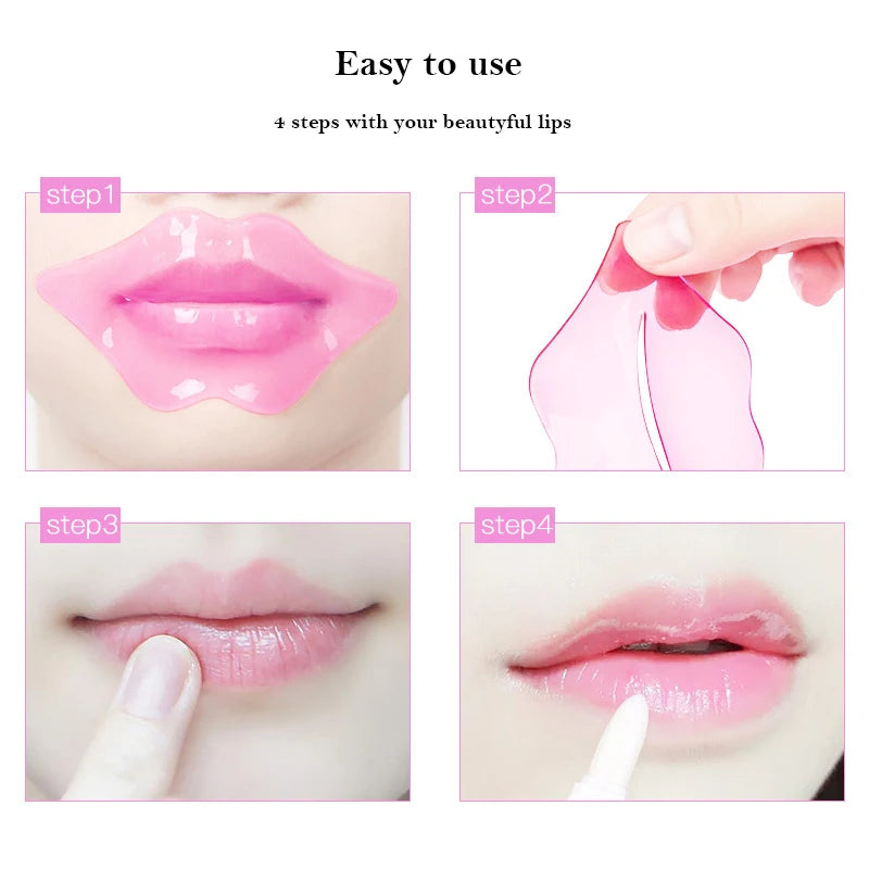 Collagen Lip Mask Patches - Fruit Essence, Firming, Anti-Wrinkle & Moisturizing