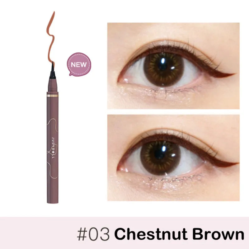 Judydoll Ultra-Fine Matte Liquid Eyeliner & Lying Silkworm Pen - Fast Dry Smooth Lasting