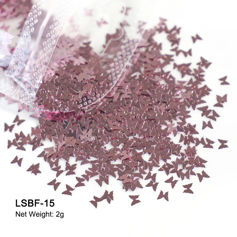2g Holographic Nail Art Glitter Sequins - Laser Star Butterfly AB Paillette DIY Decorations