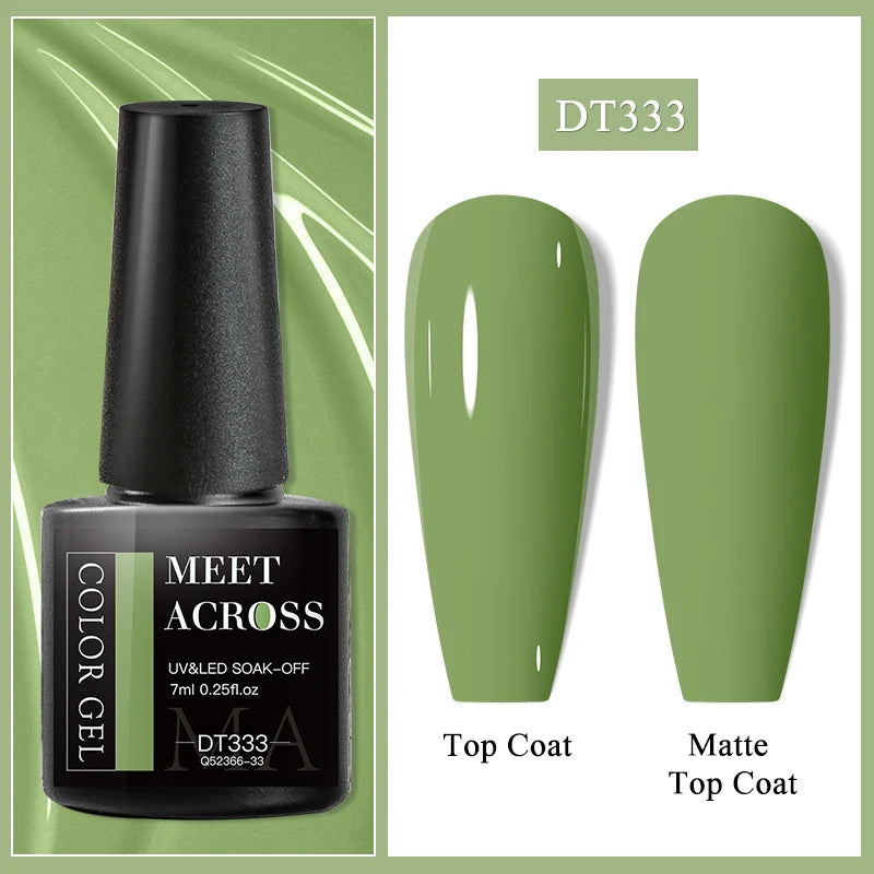 MEET ACROSS 7ml Wine Red Gel Polish - Long-Lasting French Style Nail Art Varnish