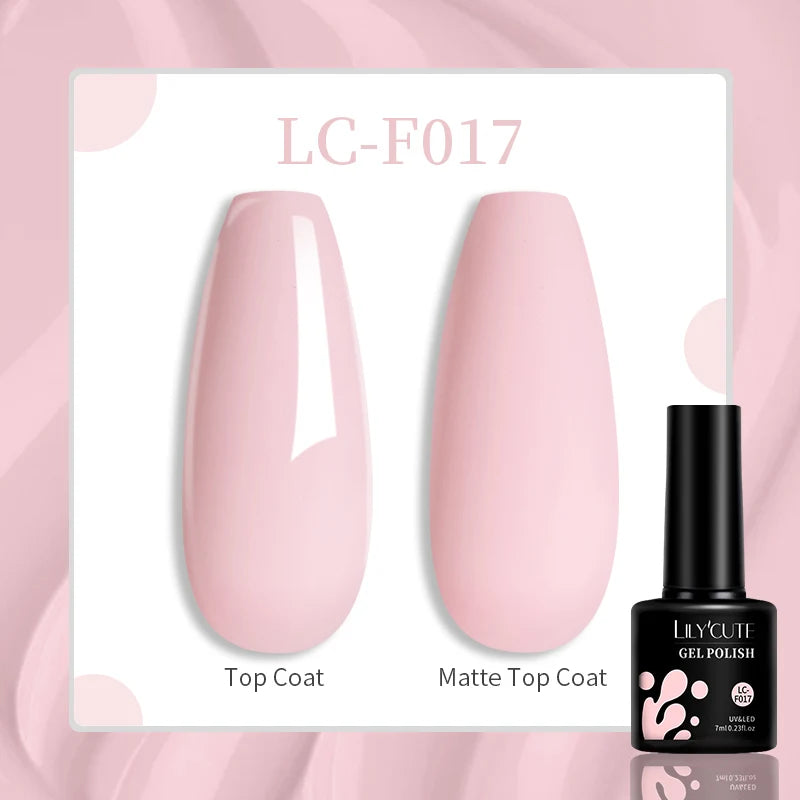 LILYCUTE 7ml Jelly Amber Dark Bloom Leopard Gel Polish - Semi-Permanent UV Nail Art