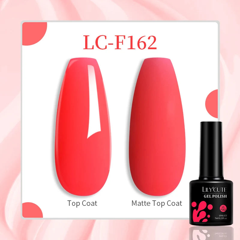 LILYCUTE 7ml Jelly Amber Dark Bloom Leopard Gel Polish - Semi-Permanent UV Nail Art