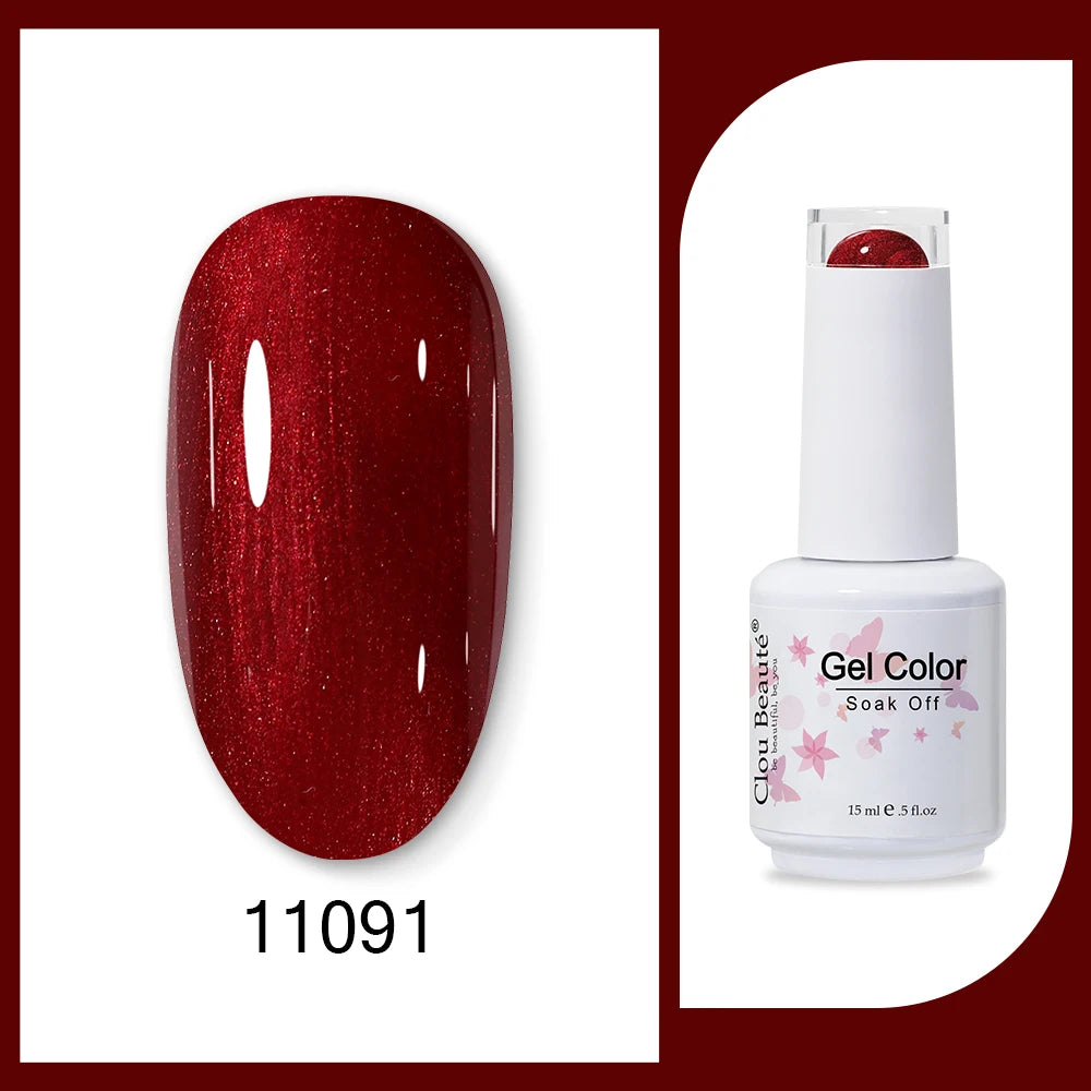 Clou Beaute 15ml HEMA & TPO Free Gel Polish - Army Green Organic Semi-Permanent Nail Art