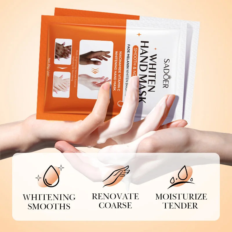 SADOER Niacinamide Hand Mask Gloves - Brightening, Moisturizing & Peeling Repair