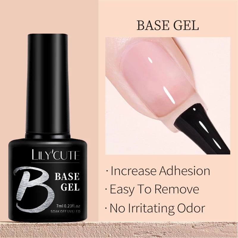 LILYCUTE 7ml Jelly Amber Dark Bloom Leopard Gel Polish - Semi-Permanent UV Nail Art