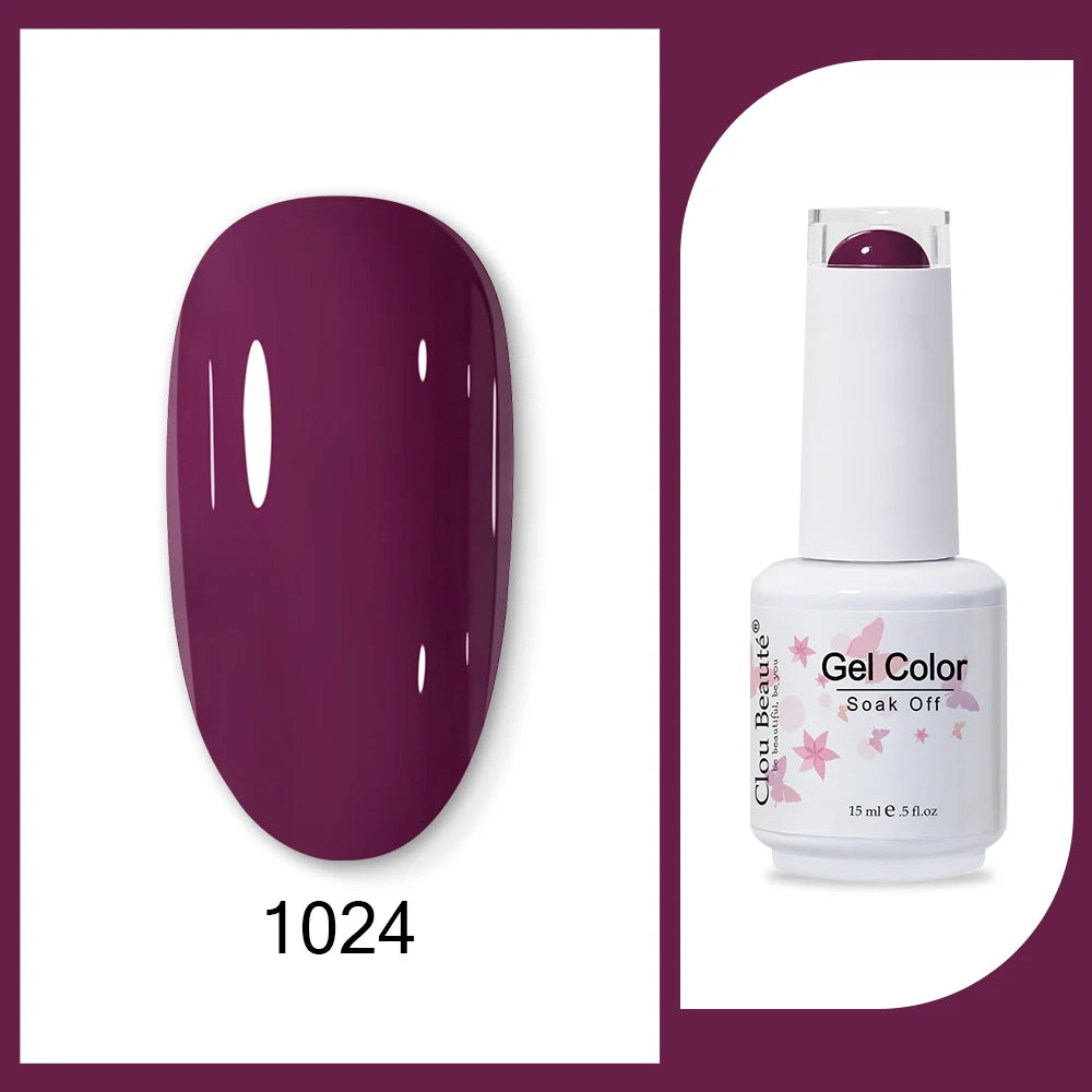 Clou Beaute 15ml HEMA & TPO Free Gel Polish - Army Green Organic Semi-Permanent Nail Art