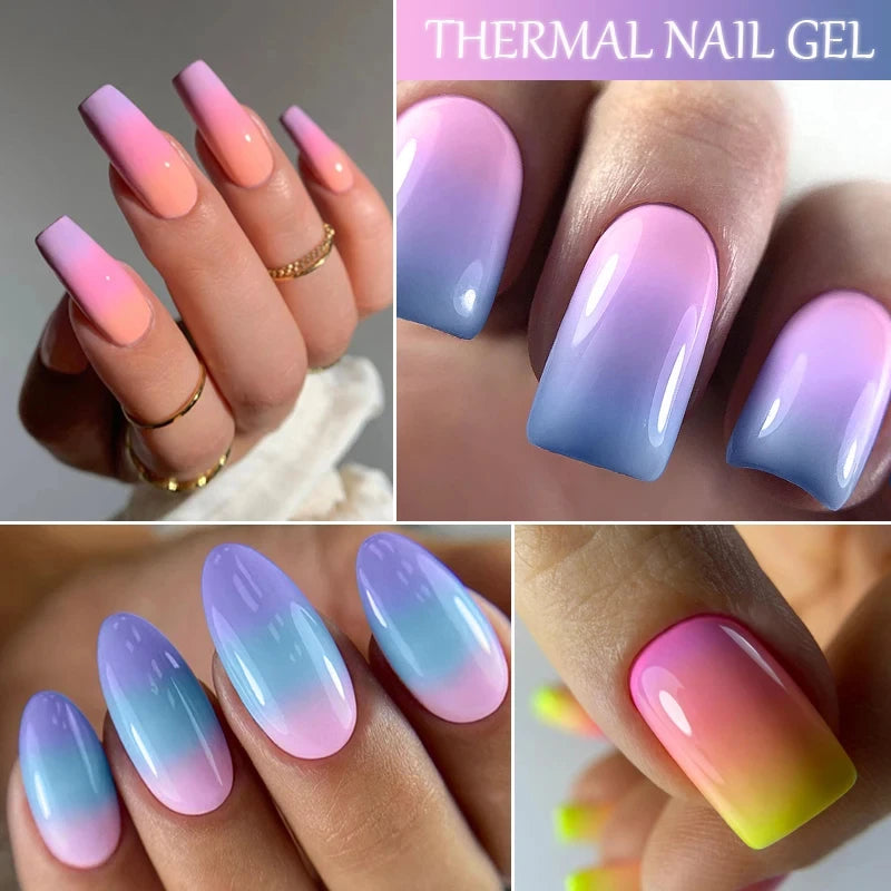 LILYCUTE 7ml Thermal Temperature-Changing Gel Nail Polish - Semi-Permanent UV Gel Art