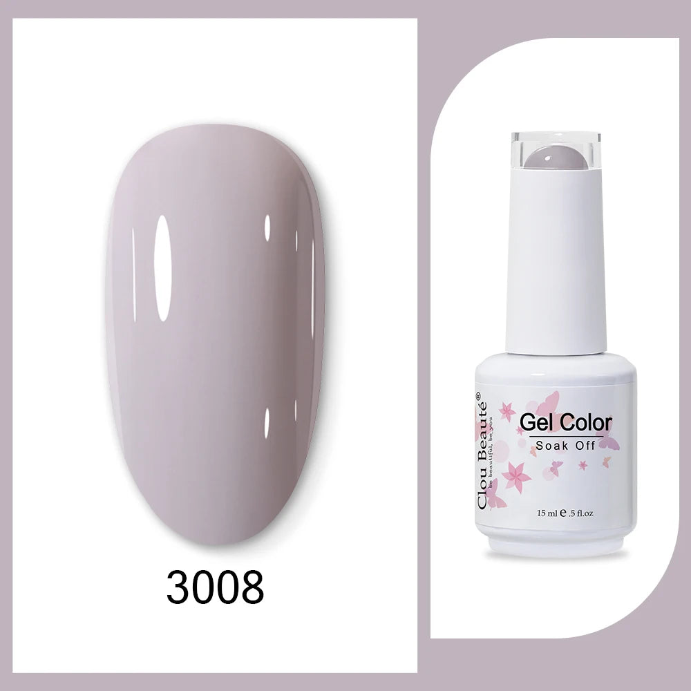 Clou Beaute 15ml HEMA & TPO Free Gel Polish - Army Green Organic Semi-Permanent Nail Art