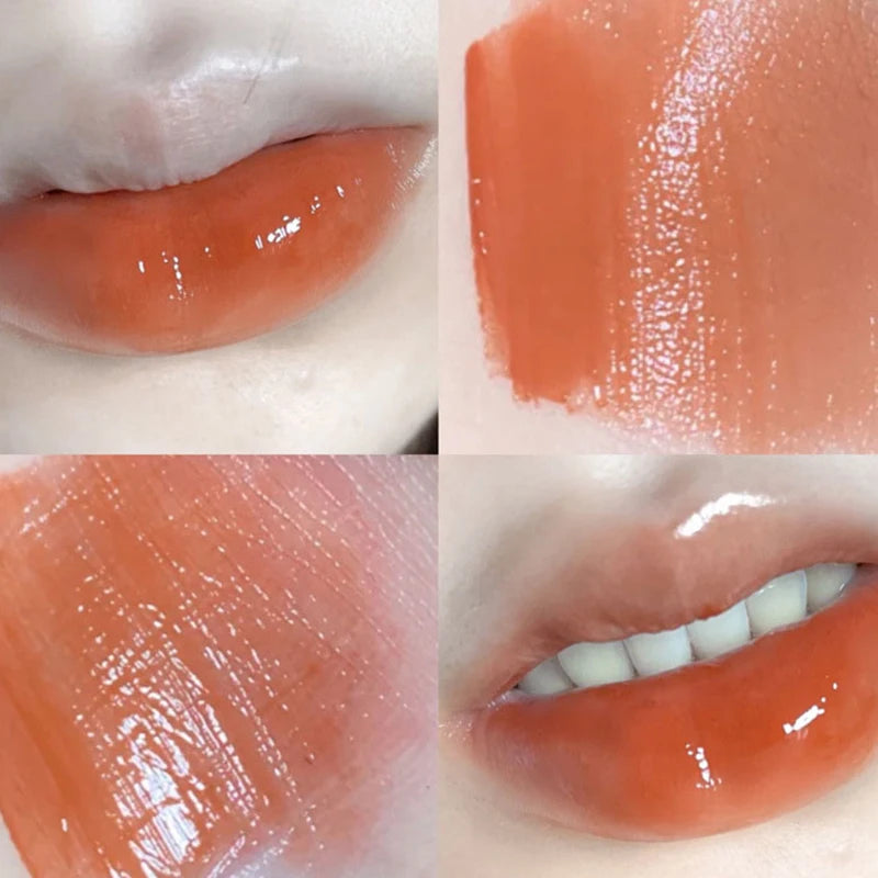Mirror Glass Lip Tint - Punk Dark Red Juice Glaze, Water-Light Clear Liquid Liptint