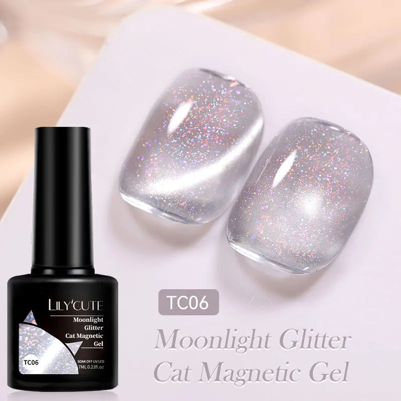 LILYCUTE 9D Cat Eye Magnetic Gel Polish 7ml - Iridescent UV/LED Soak-Off Nail Art