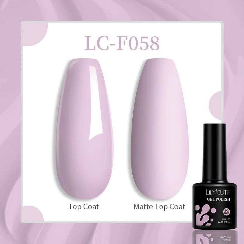 LILYCUTE 7ml Jelly Amber Dark Bloom Leopard Gel Polish - Semi-Permanent UV Nail Art